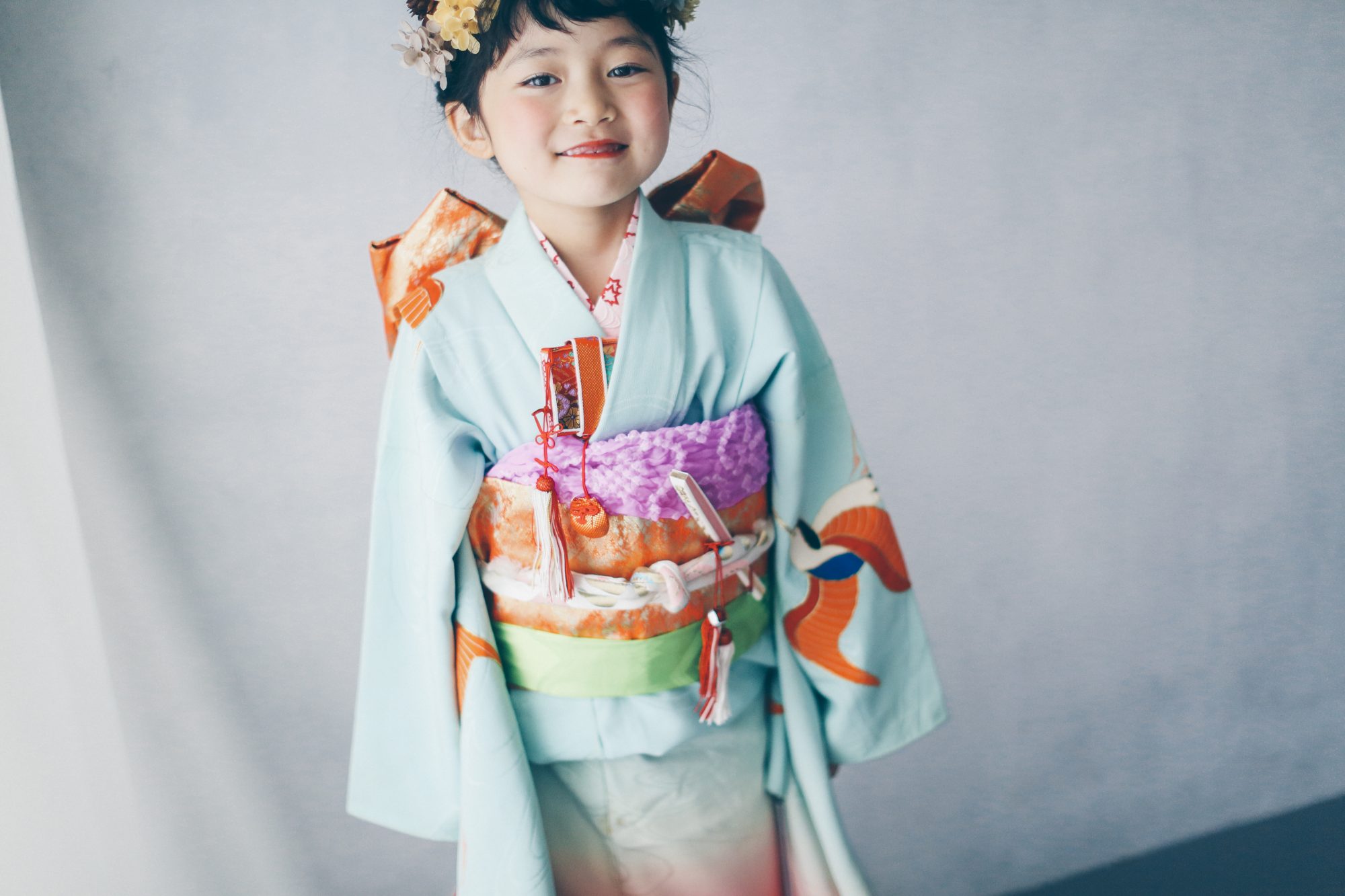 七五三 7歳 Rio 01 中目黒こども写真館 りんごのほっぺstudio