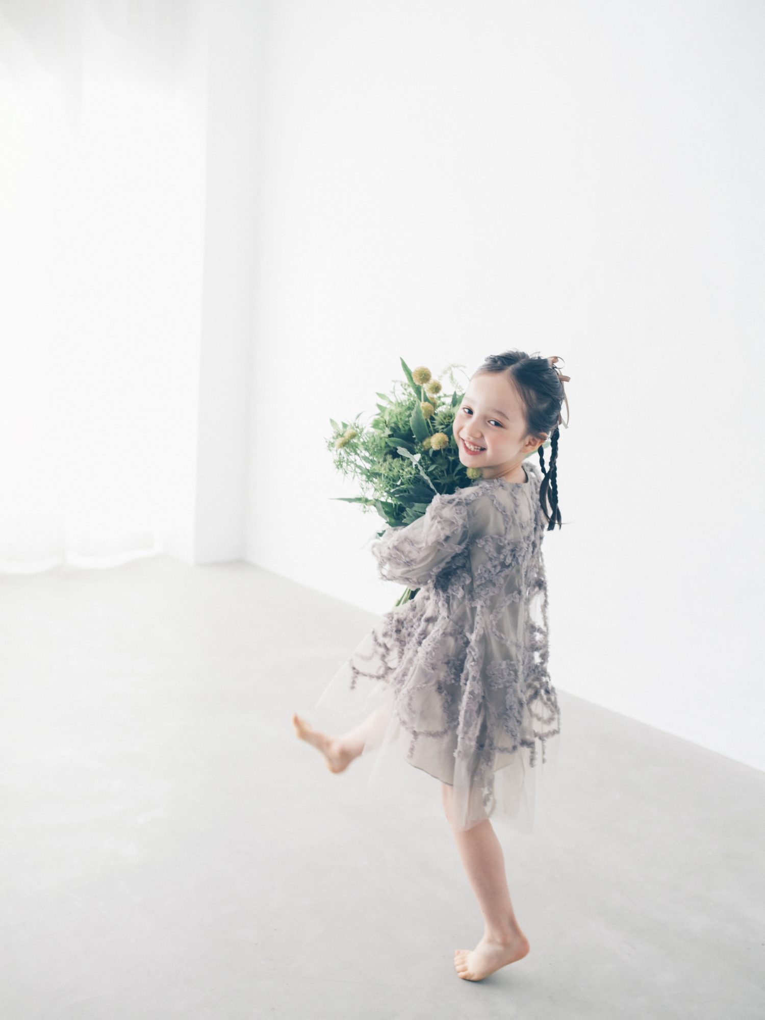 Gray frill dress
