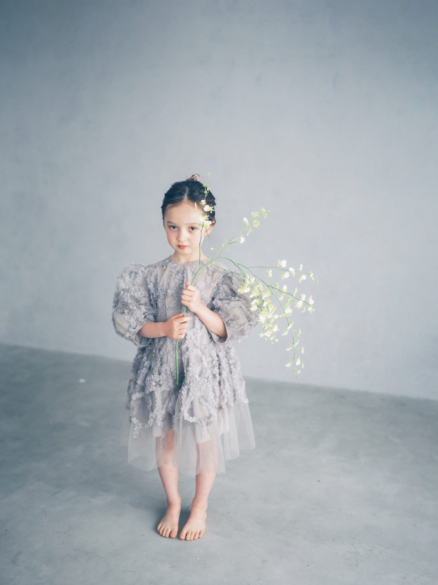 Gray frill dress