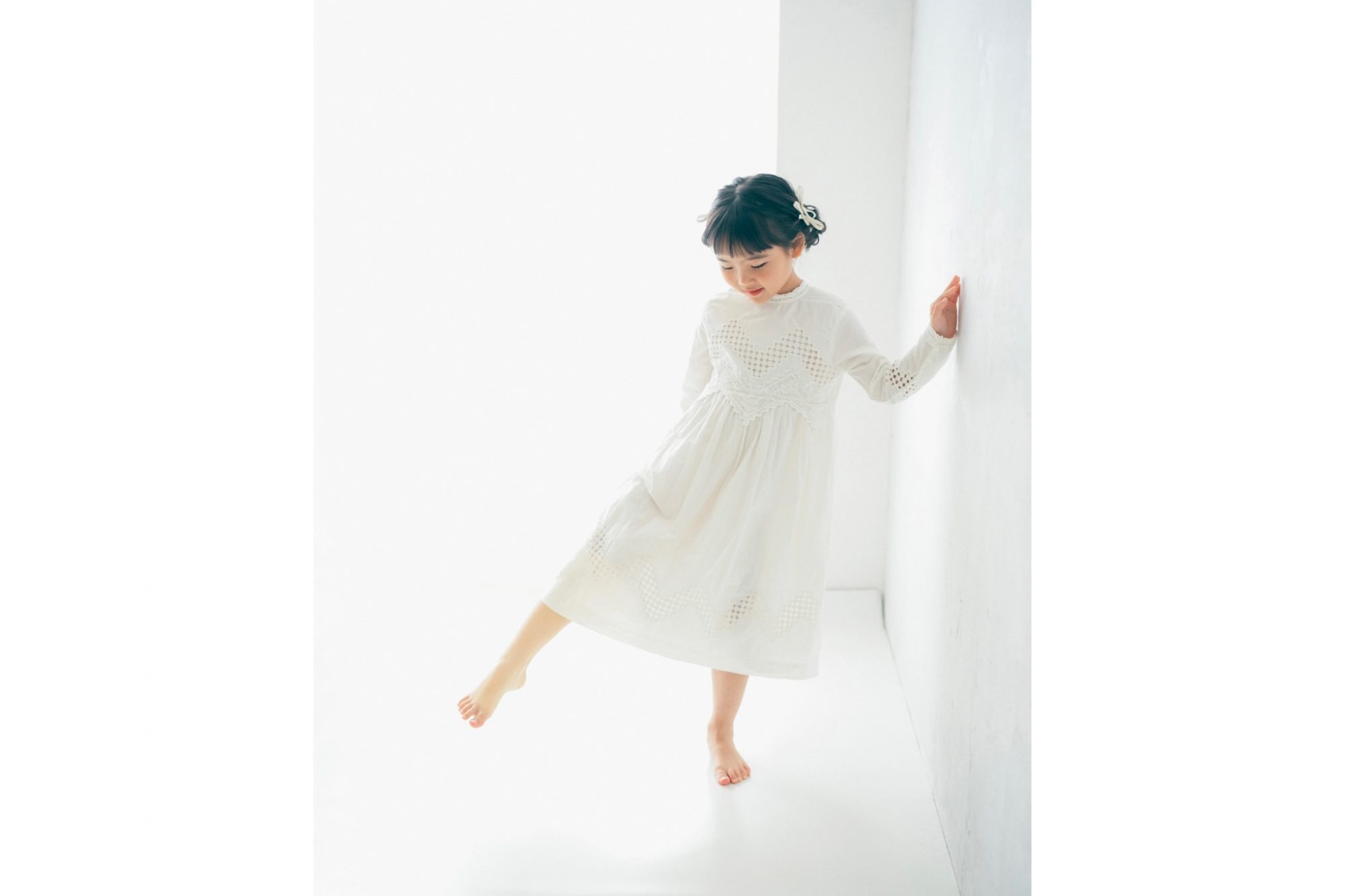 〈Bonpoint〉White dress
