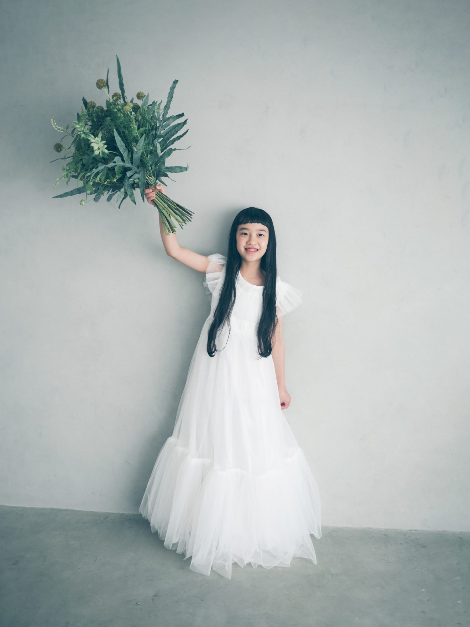 White tulle dress
