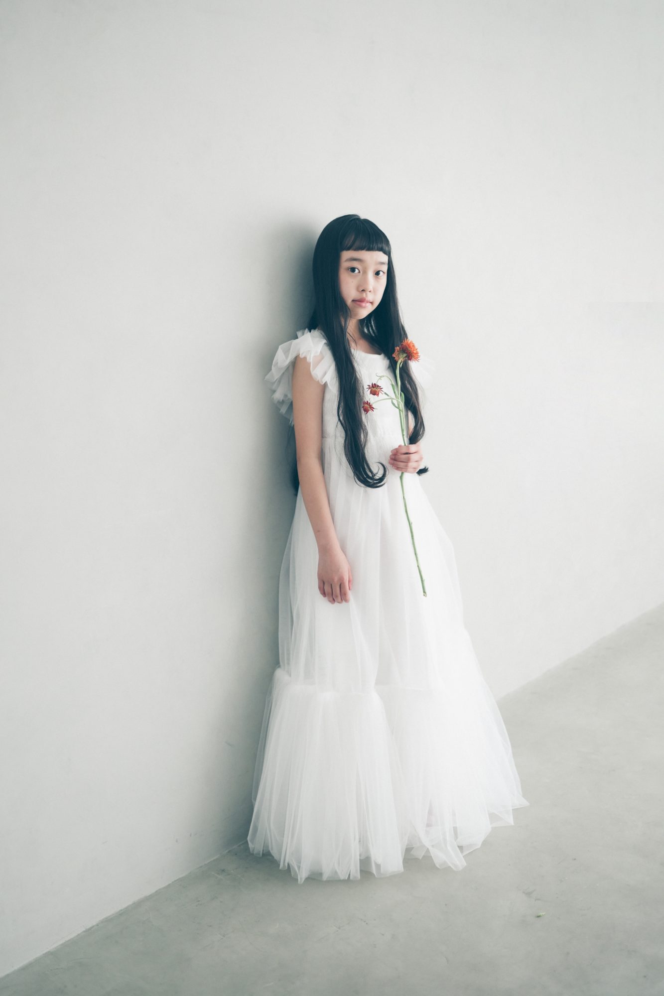 White tulle dress