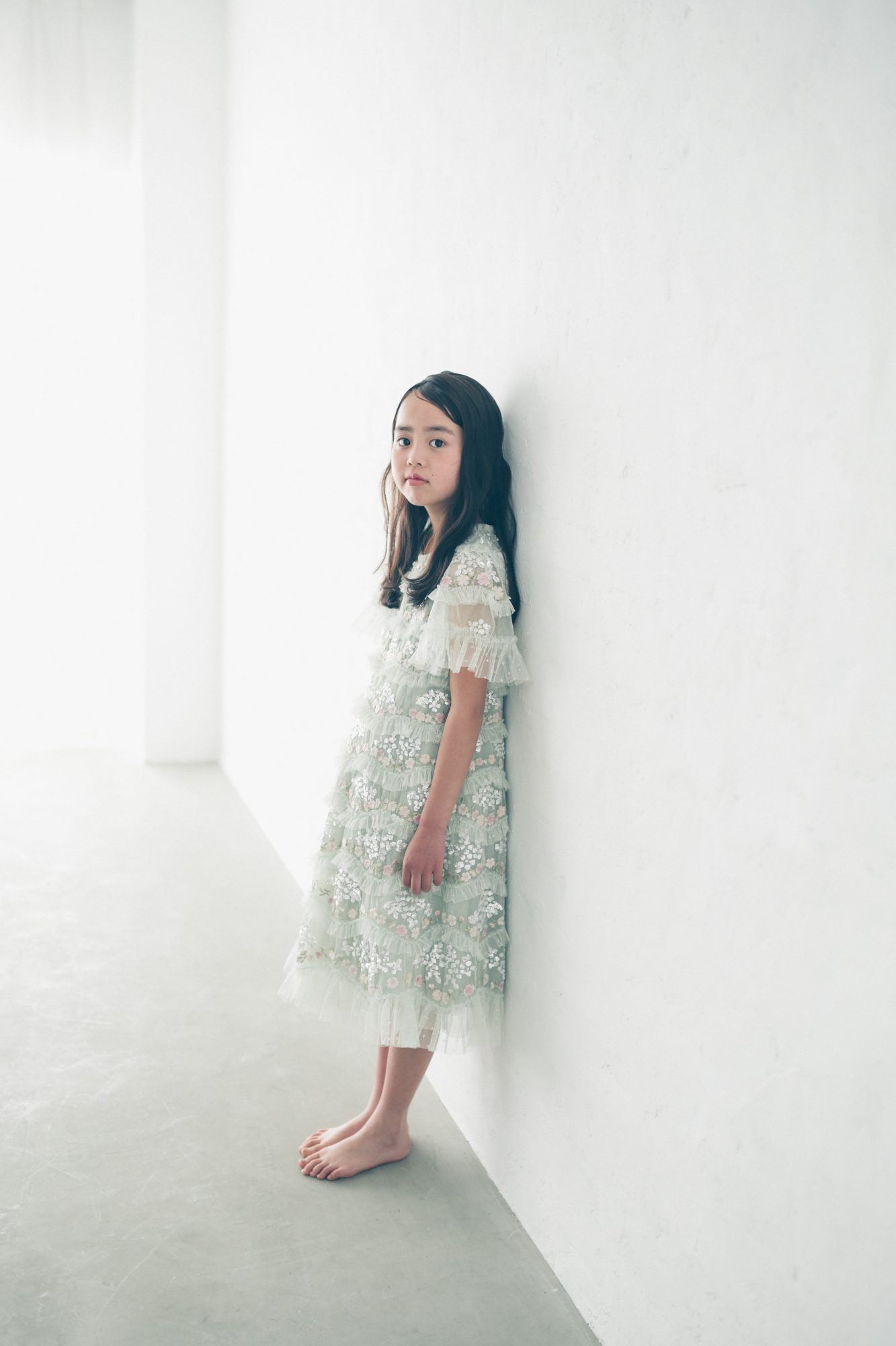 〈NEEDLE & THREAD〉Light green dress