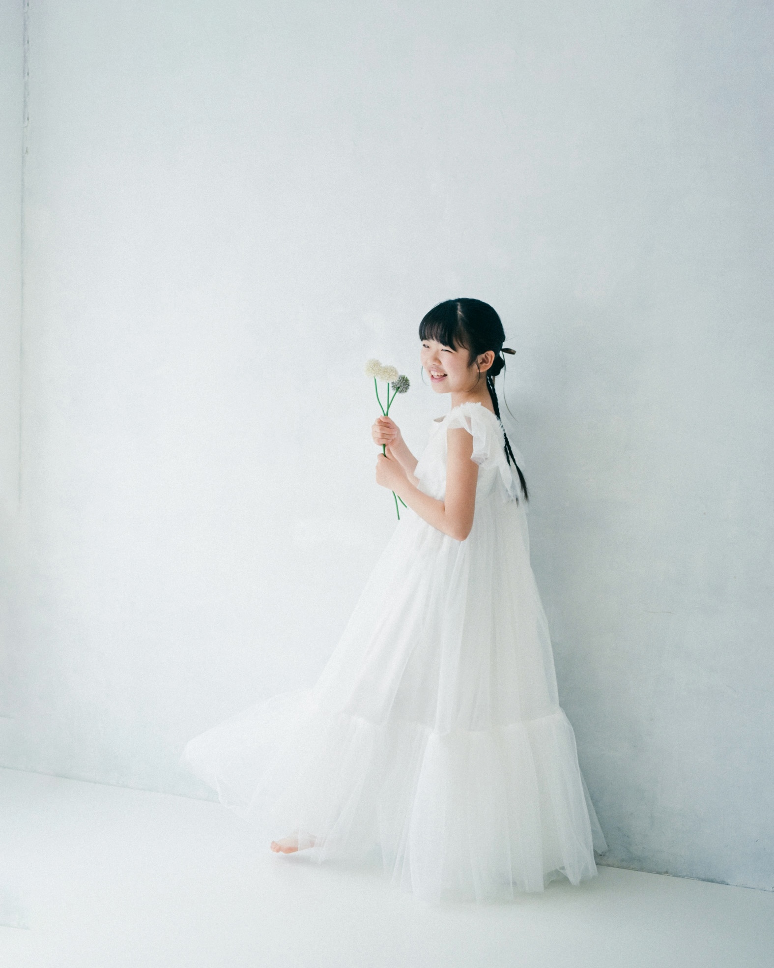 White tulle dress