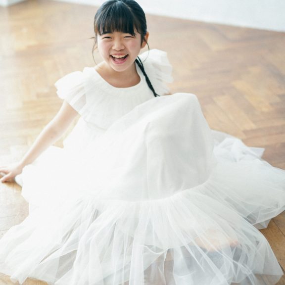 White tulle dress