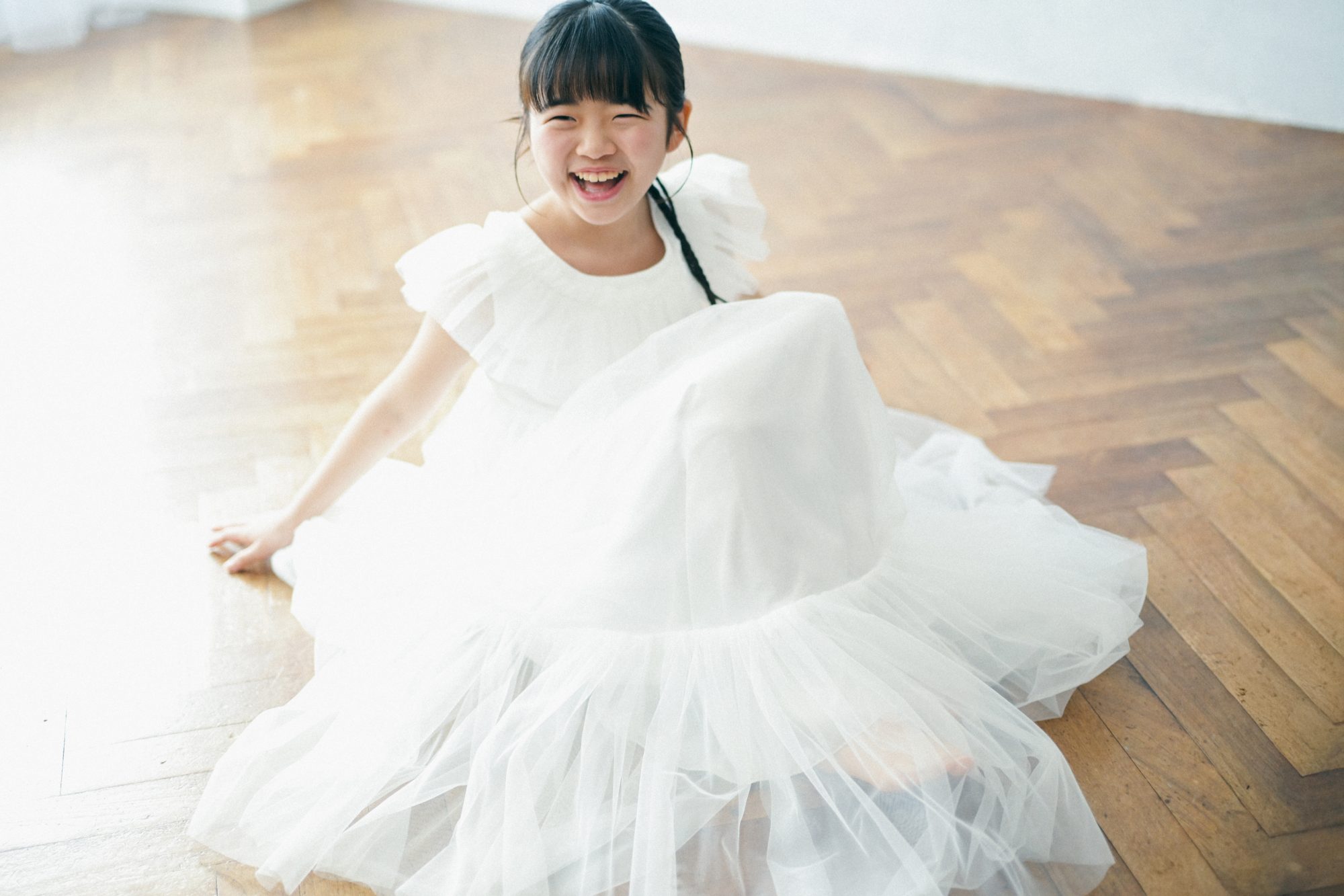 White tulle dress