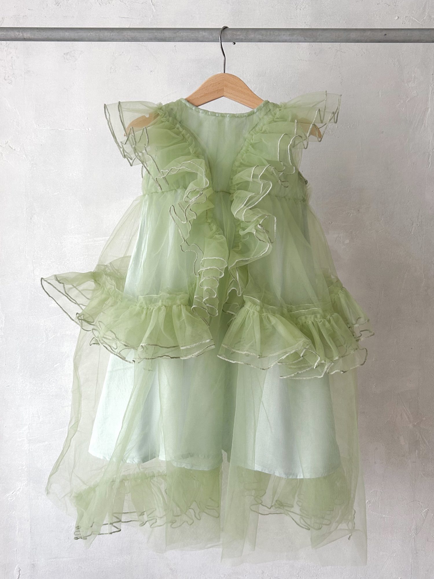 Green tulle dress