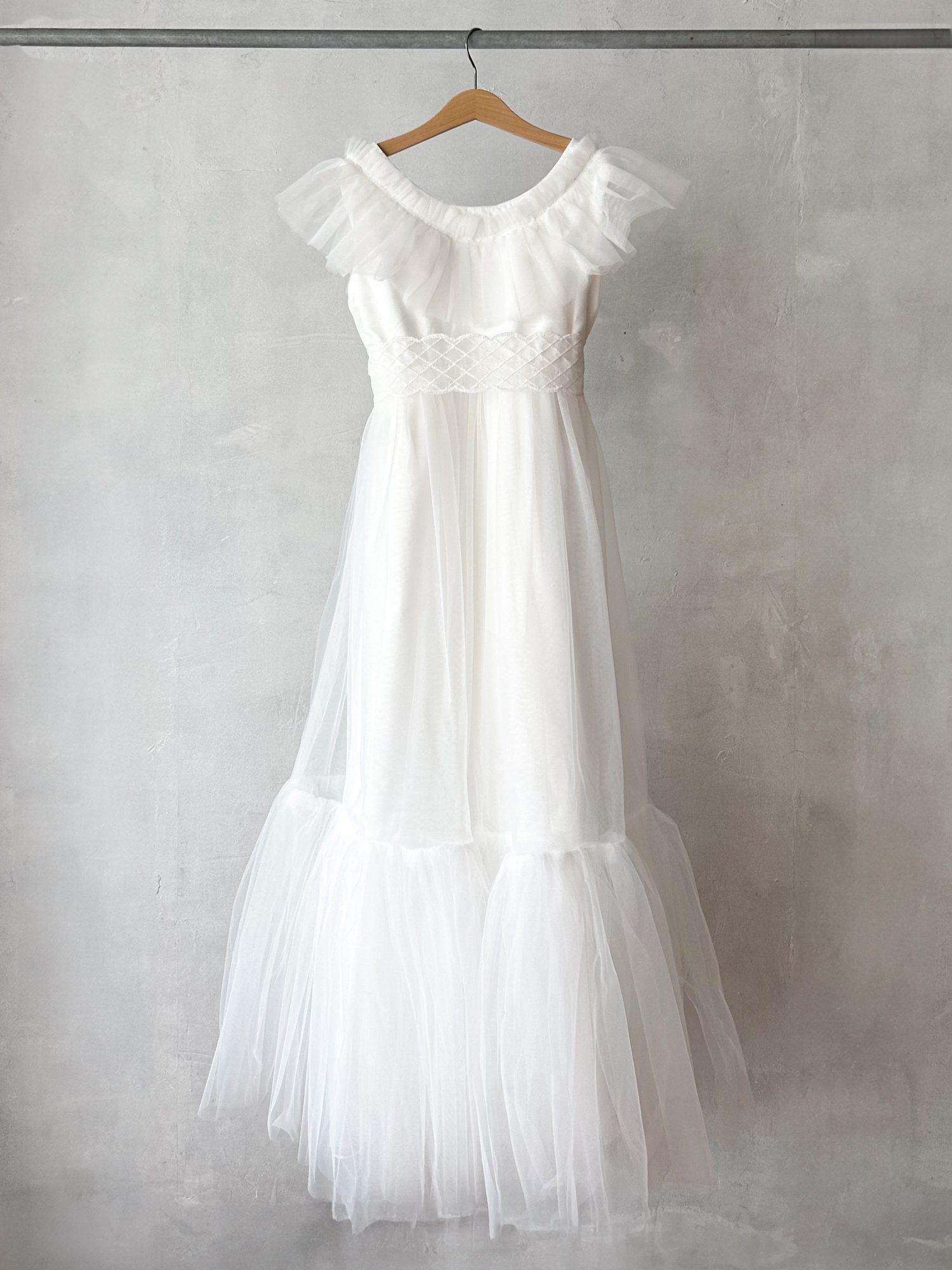 White tulle dress