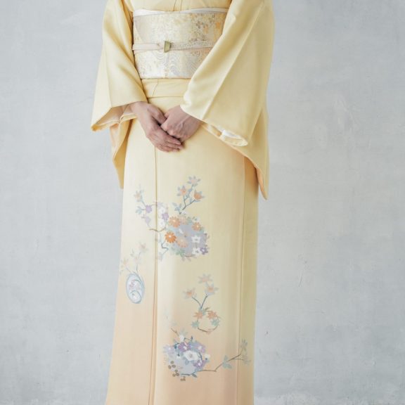 大人着物 02イエロー ／身長155〜165cm