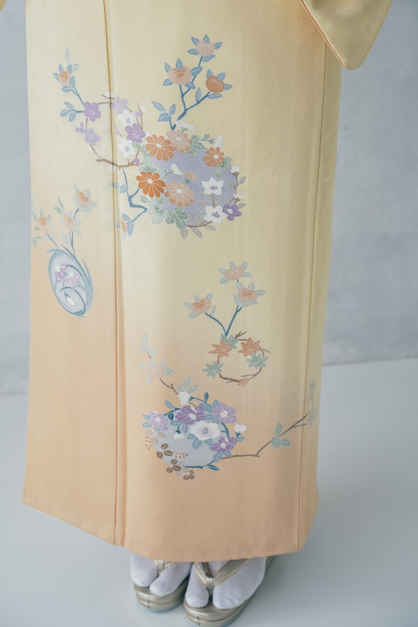 大人着物 02イエロー ／身長155〜165cm