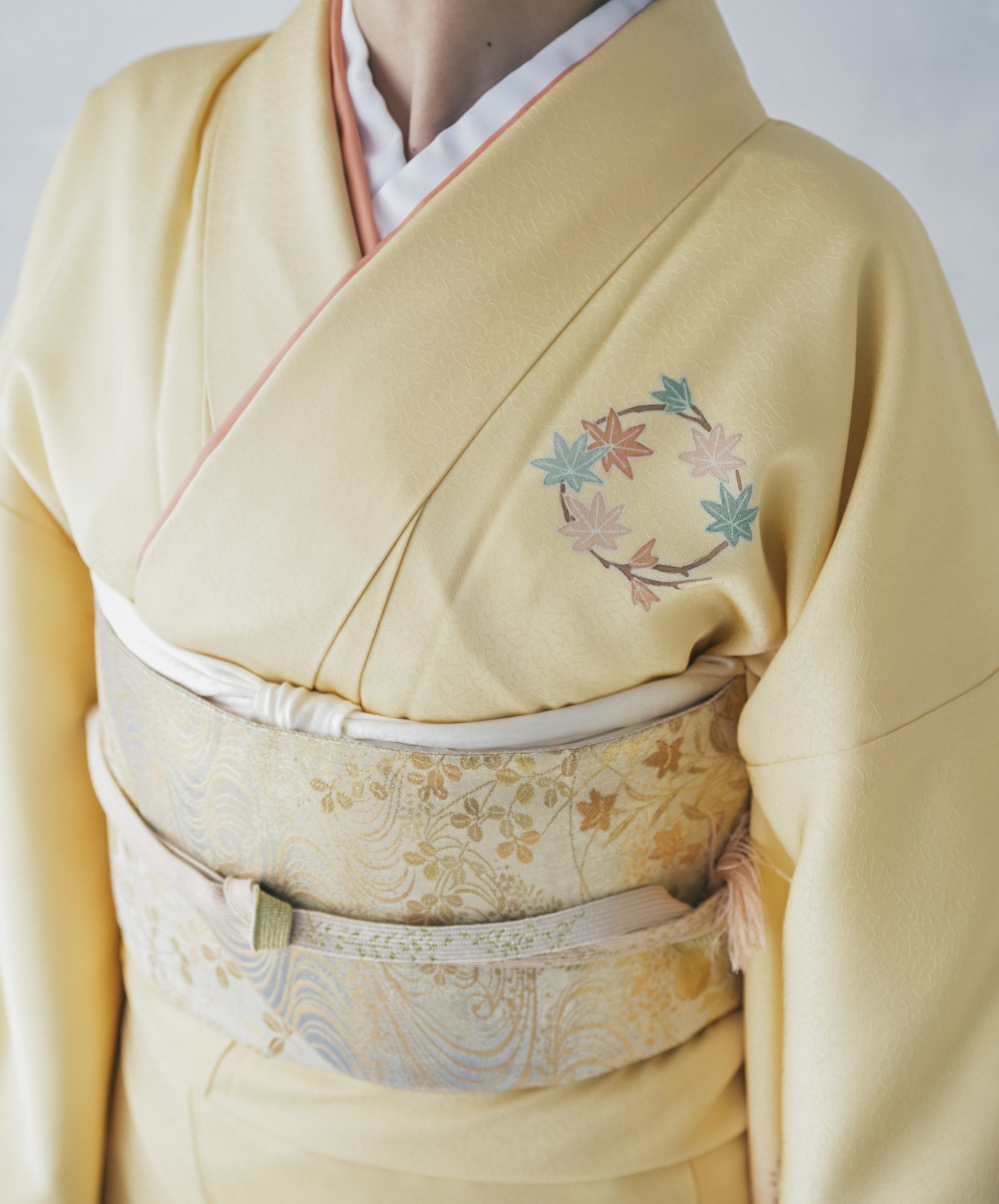 大人着物 02イエロー ／身長155〜165cm