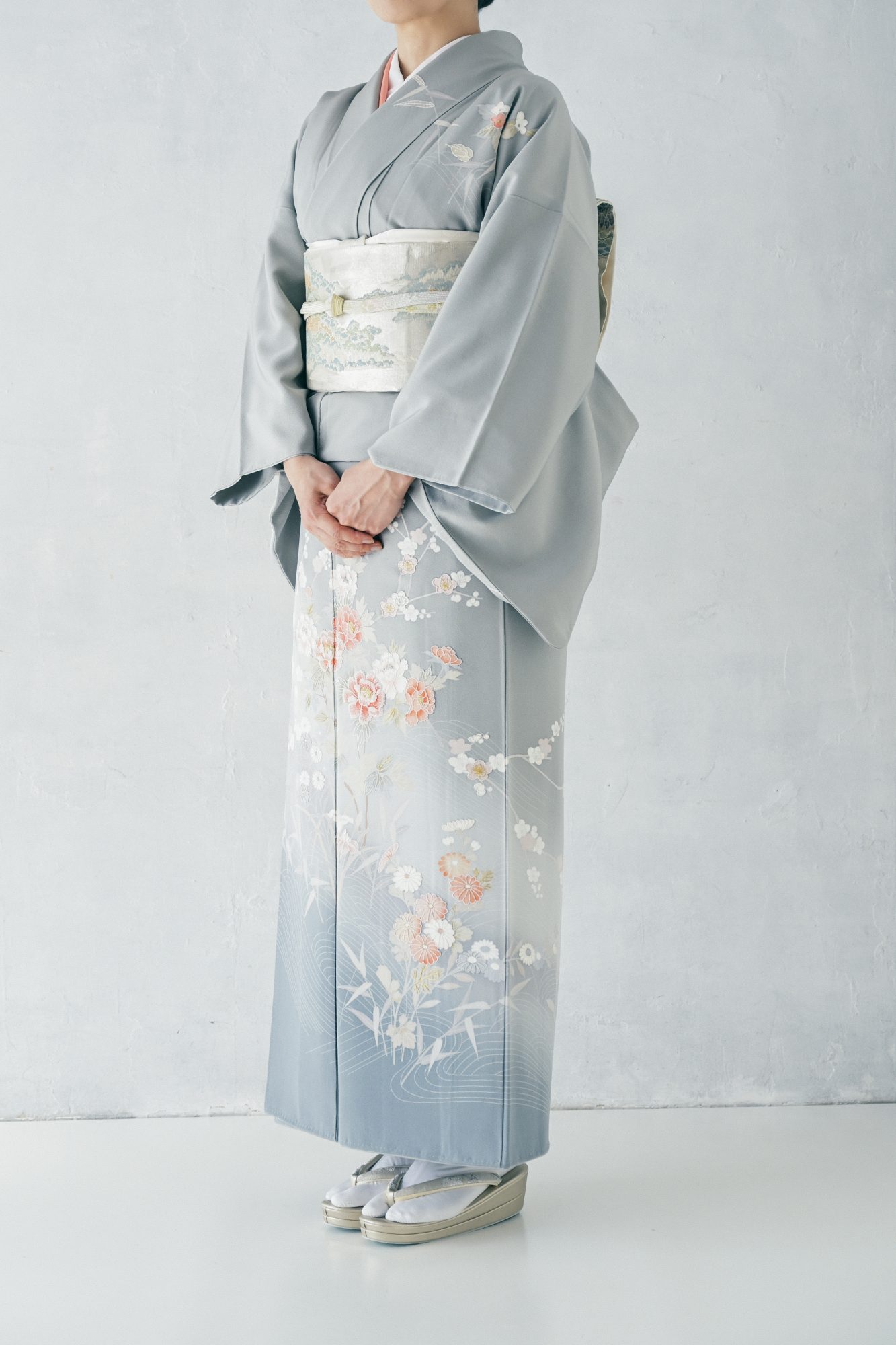 大人着物 01グレー ／ 身長155〜165cm