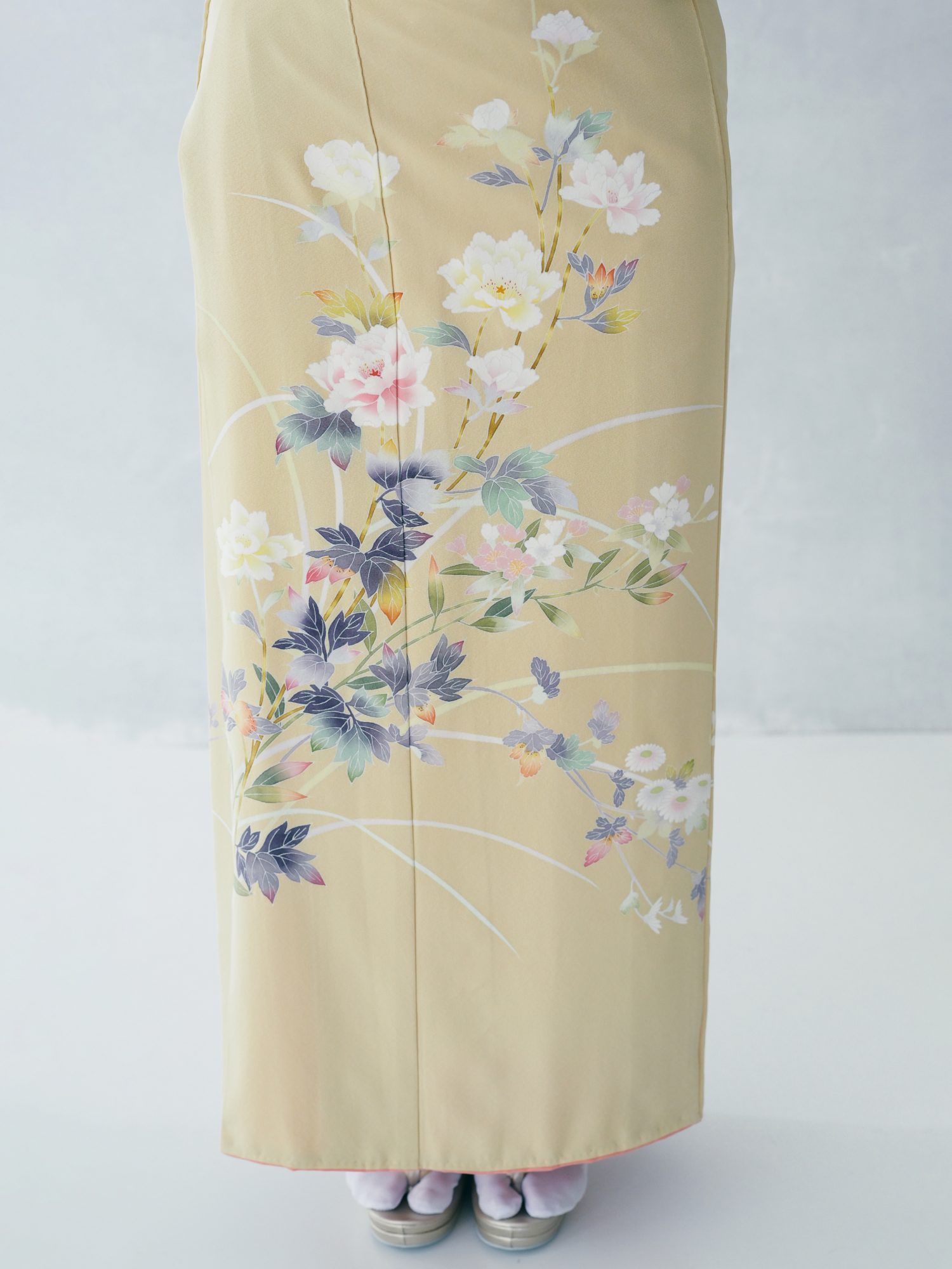 大人着物 04クリーム ／身長148〜158cm