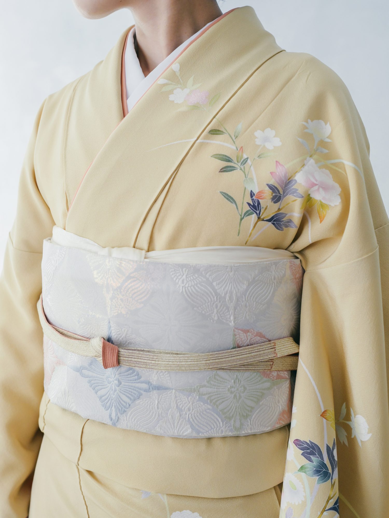 大人着物 04クリーム ／身長148〜158cm