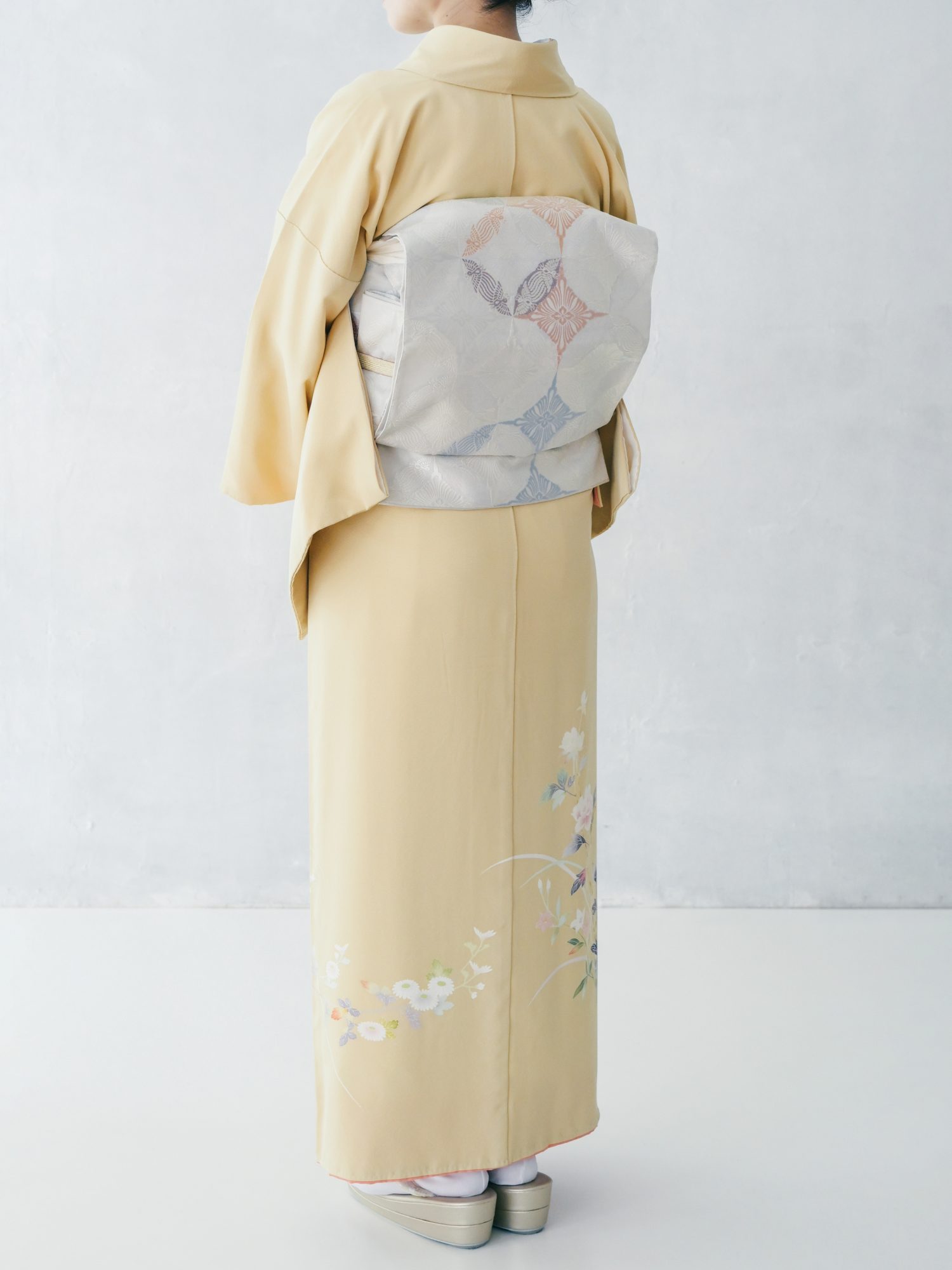 大人着物 04クリーム ／身長148〜158cm